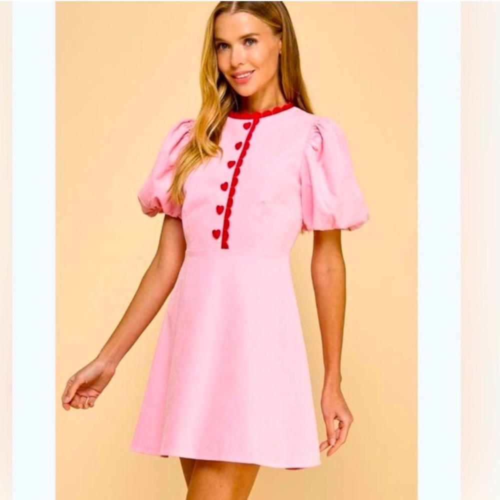 TCEC Pink Puff Sleeve with Red Accents - L